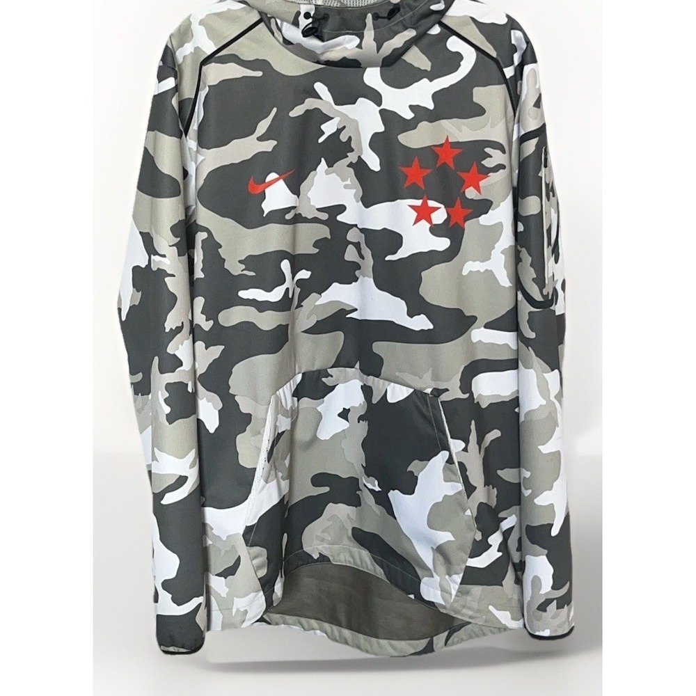 Nike Field General Fly Rush Alpha Pullover Men's M Gray/White Camo Football - Picture 5 of 13